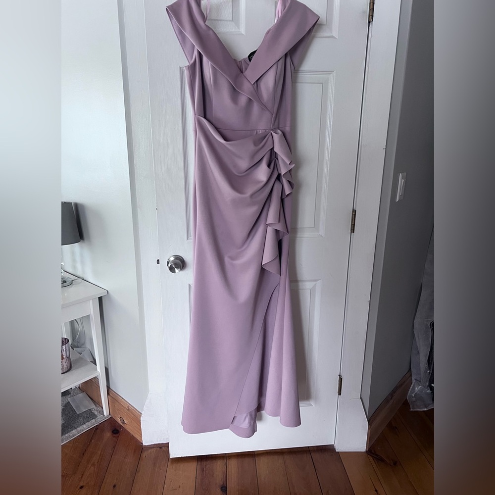 Xscape Purple One Shoulder Dress